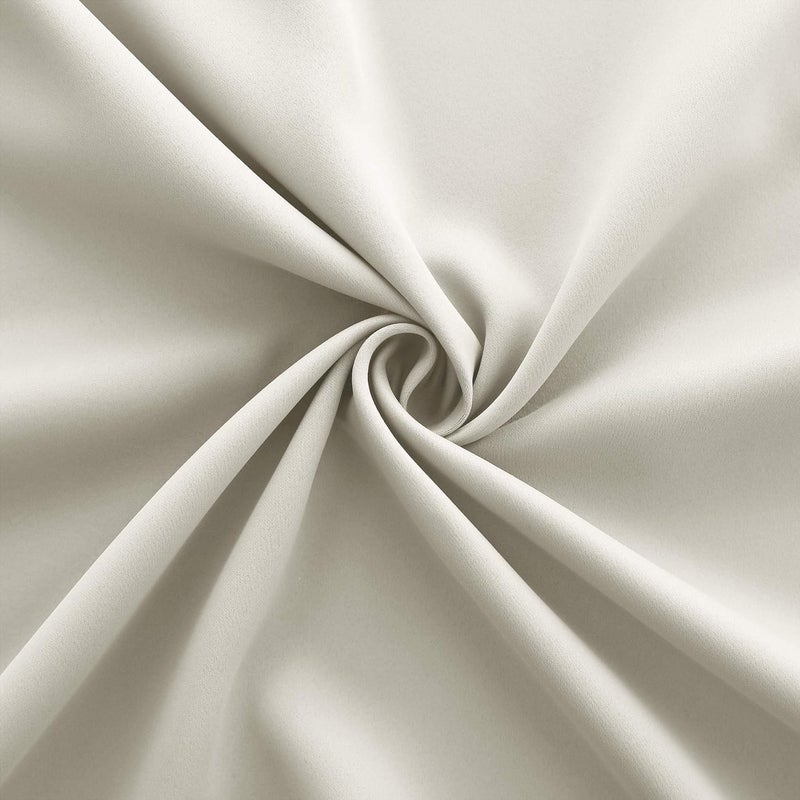 KOUFALL ستائر المطبخ ستائر كافيه قصيرة مظلمة صغيرة للنوافذ الحمام عرض 18 × 30 سم كريمي أبيض بيج - Image 5